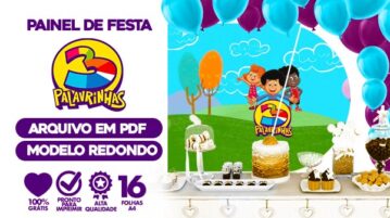 Painel Festa Palavrinhas Usando Folhas A Para Imprimir