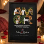Quadrinho Romântico com Palavra Amor