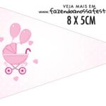 Bandeirinha Sanduiche para imprimir Cha de bebe Menina