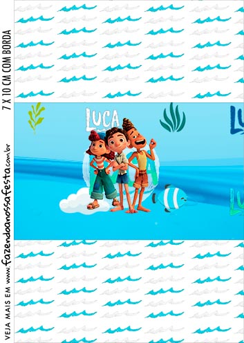 Adesivo Bala Personalizada Luca Disney