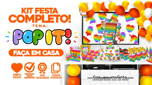 Kit Festa Pop It Fidget toys