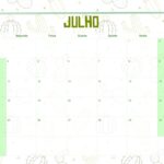 Calendario Mensal 2022 Cactos Julho