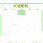 Calendario Mensal 2022 Cactos Novembro