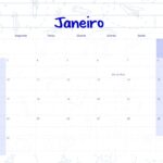 Calendario Mensal 2022 Caderno de Professor Janeiro