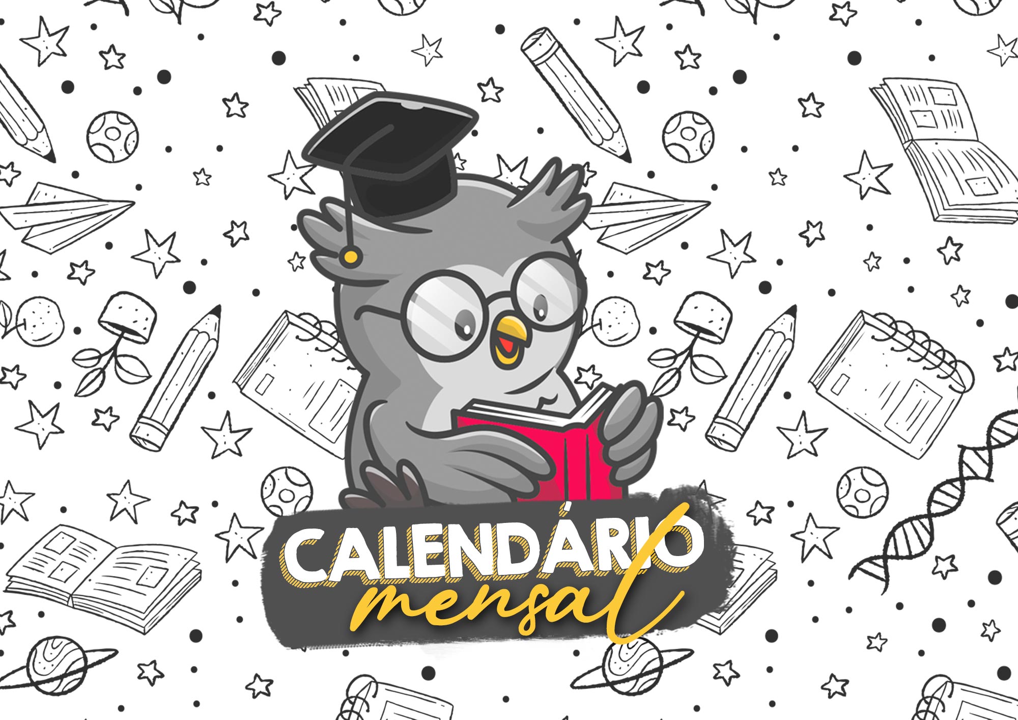 Calendario Mensal 2022 Coruja Capa