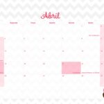 Calendario Mensal 2022 Coruja Rosa Abril