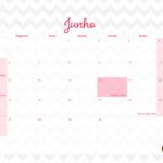 Calendario Mensal 2022 Coruja Rosa Junho