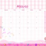 Calendario Mensal 2022 Cupcake Agosto