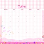 Calendario Mensal 2022 Cupcake Julho