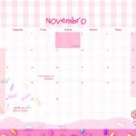 Calendario Mensal 2022 Cupcake Novembro