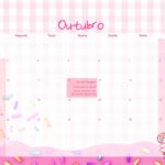 Calendario Mensal 2022 Cupcake Outubro