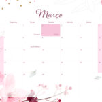 Calendario Mensal 2022 Floral Marco