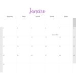 Calendario Mensal 2022 Flores Janeiro