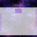 Calendario Mensal 2022 Galaxia Marco