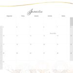 Calendario Mensal 2022 Girassol Janeiro