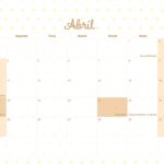 Calendario Mensal 2022 Lhama Amarela Abril