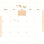 Calendario Mensal 2022 Lhama Amarela Marco