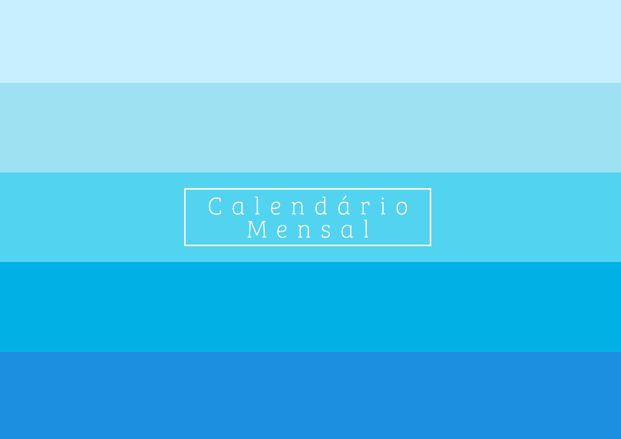 Calendario Mensal 2022 Listras Azul Capa