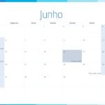 Calendario Mensal 2022 Listras Azul Junho