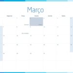 Calendario Mensal 2022 Listras Azul Marco