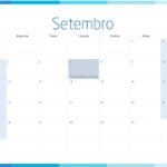 Calendario Mensal 2022 Listras Azul Setembro