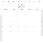 Calendario Mensal 2022 Margaridas Julho