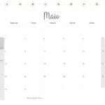 Calendario Mensal 2022 Margaridas Maio