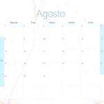 Calendario Mensal 2022 Marmore Agosto