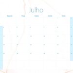 Calendario Mensal 2022 Marmore Julho