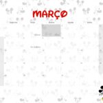 Calendario Mensal 2022 Mickey e Minnie Marco