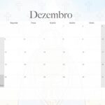 Calendario Mensal 2022 Nossa Senhora Aparecida Dezembro