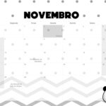 Calendario Mensal 2022 Panda Novembro