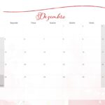 Calendario Mensal 2022 Rosas Vermelhas Dezembro