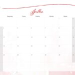Calendario Mensal 2022 Rosas Vermelhas Julho