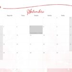 Calendario Mensal 2022 Rosas Vermelhas Setembro