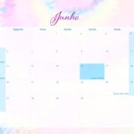 Calendario Mensal 2022 Tie Dye Junho