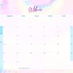 Calendario Mensal 2022 Tie Dye Maio