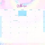Calendario Mensal 2022 Tie Dye Marco