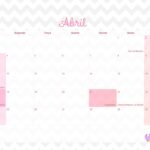 Calendario Mensal 2022 Unicornio Abril
