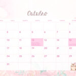 Calendario Mensal 2023 Corujinha Outubro