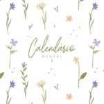 Calendario Mensal 2024 Flores Capa