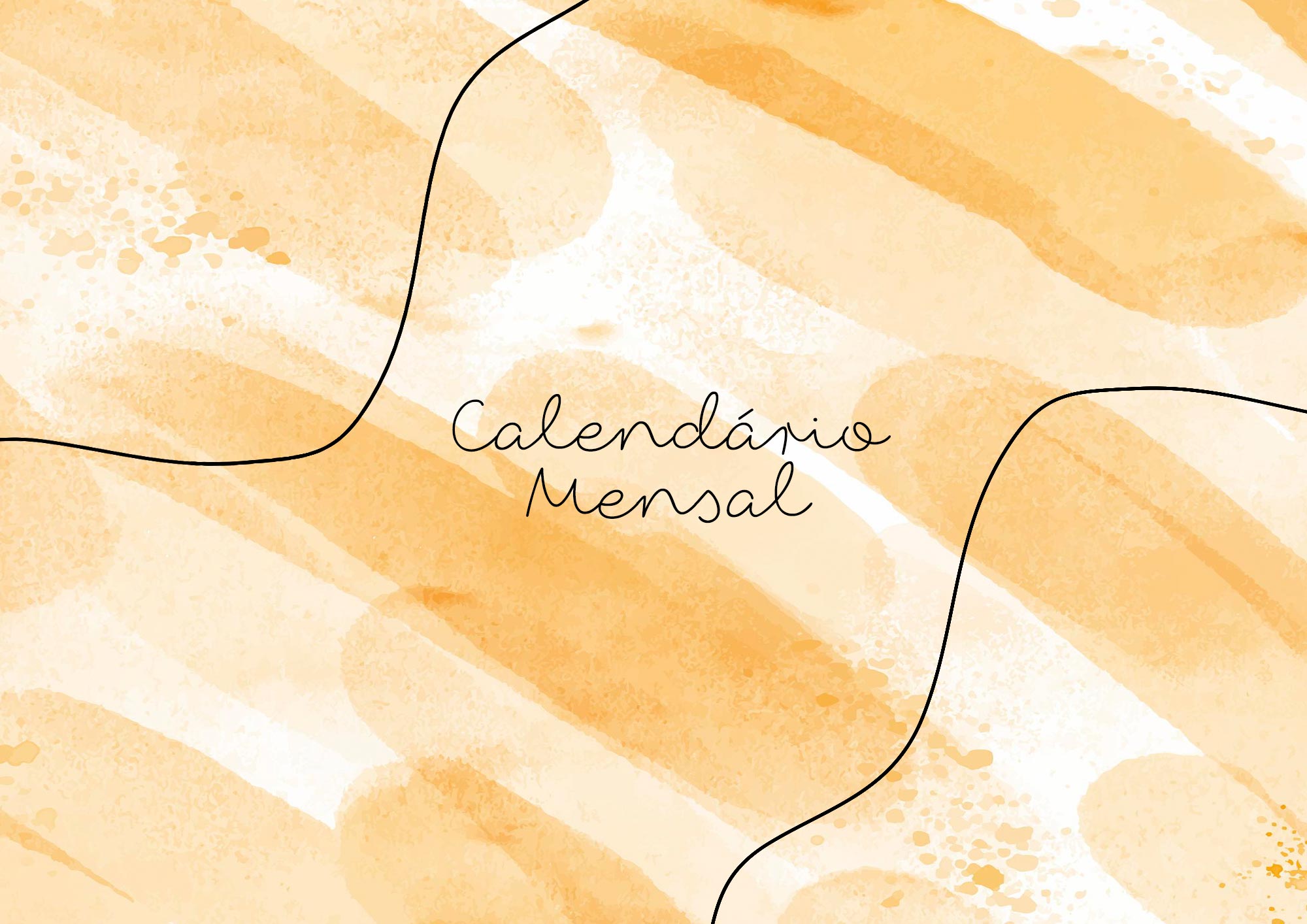 Capa Calendario Mensal 2022 Lettering Amarela