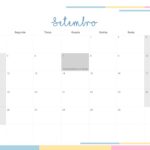 Calendario Mensal 2022 Listras Candy Colors Setembro
