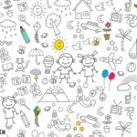 Adesivo Balde de Pipoca Kit Dia das Criancas para colorir
