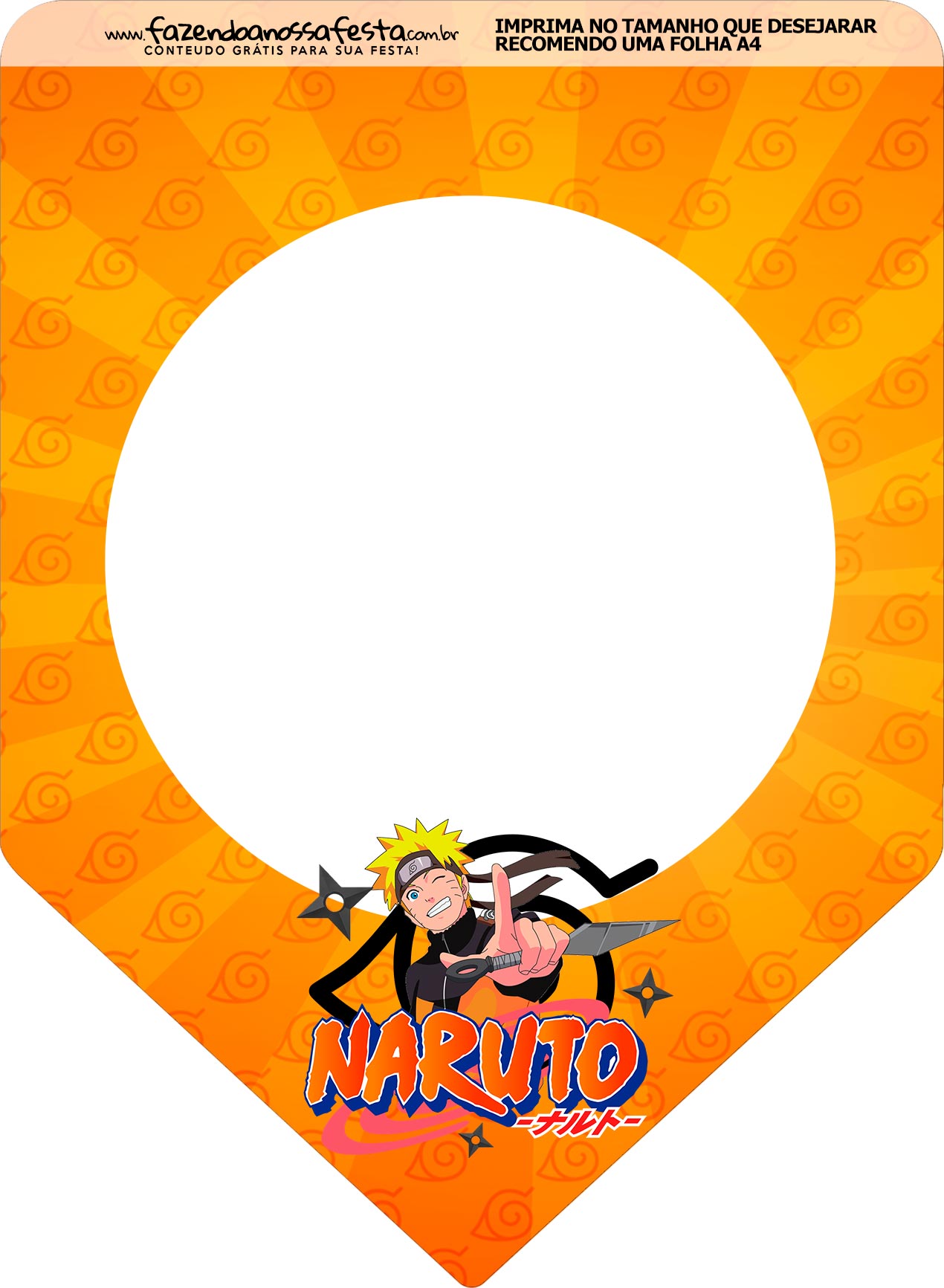Bandeirinha Varalzinho Naruto