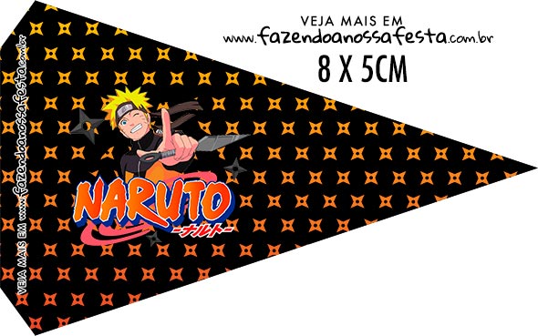 Bandeirinha para sanduiche Naruto