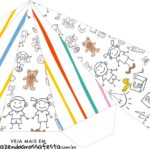 Caixa Piramide Dia das Criancas para colorir