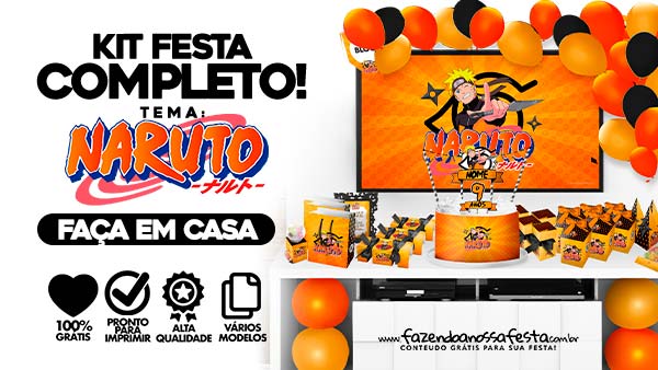 Arquivo de corte topo de bolo Naruto