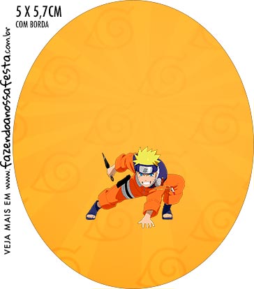 Rotulo Oval Kit Festa Naruto