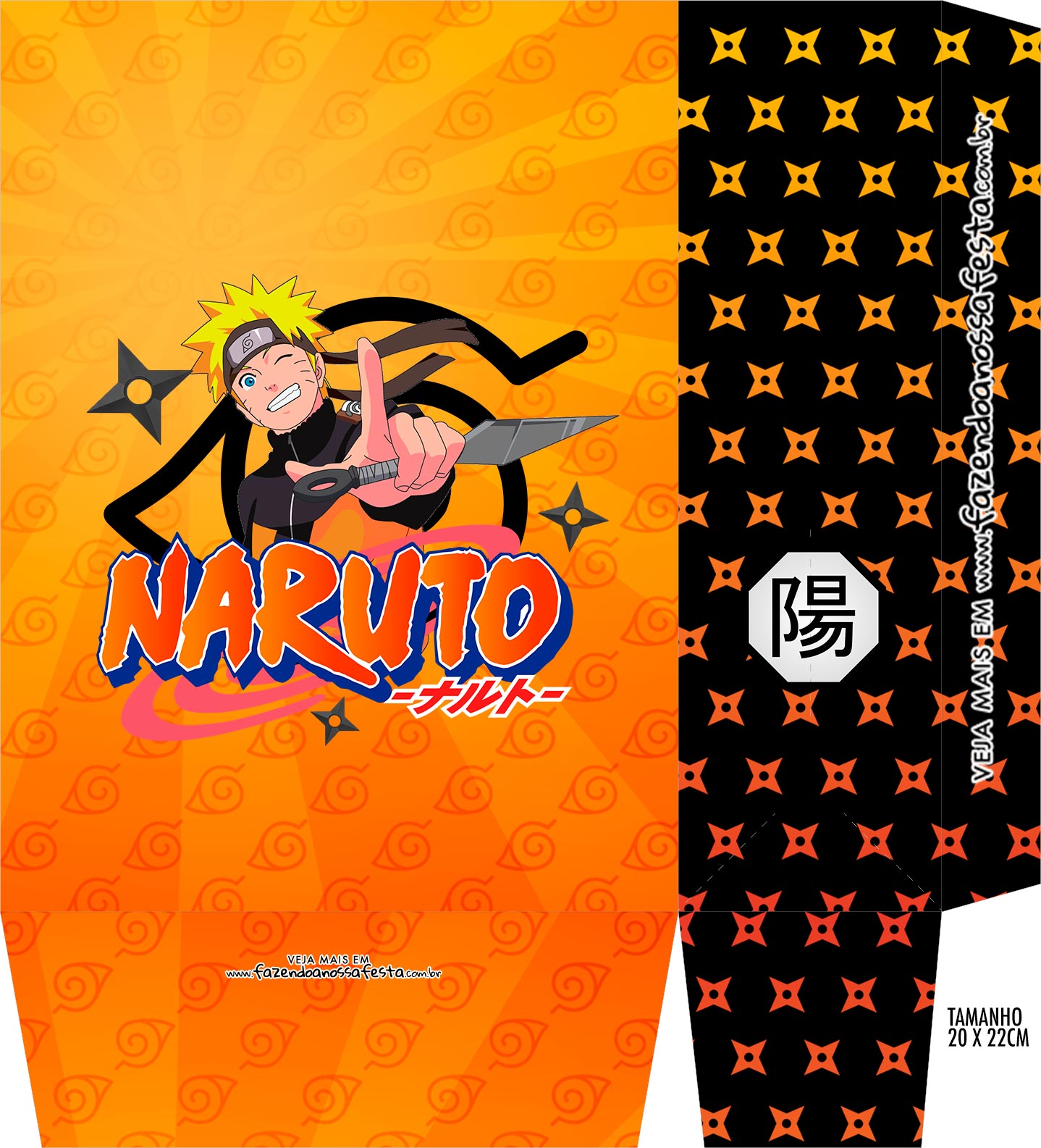 Kit Festa Naruto para Imprimir Grátis em Casa